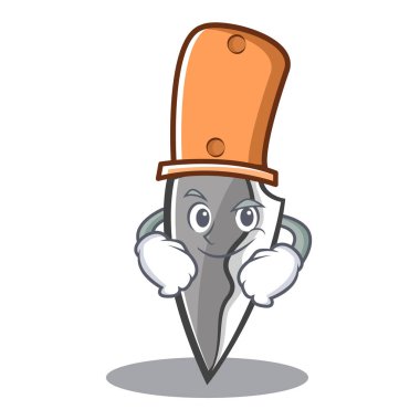 Smirking bıçak karakter karikatür tarzı
