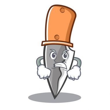 Kızgın bıçak karakter karikatür tarzı