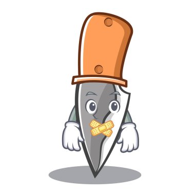 Sessiz bıçak karakter karikatür tarzı