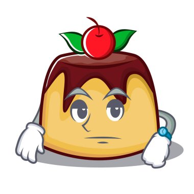 Puding karakter karikatür tarzı bekliyor