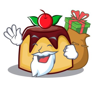 Noel pudingi karakter karikatür tarzı