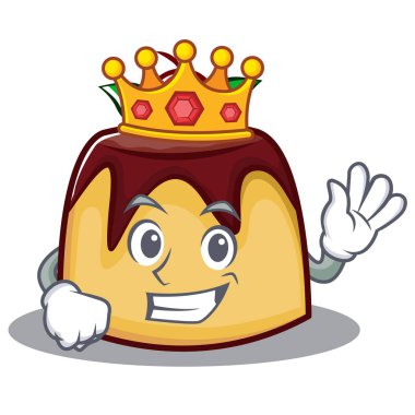 Kral puding karakter karikatür tarzı