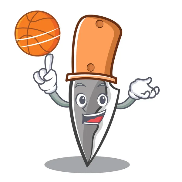 Oyun Basketbol bıçak karakter karikatür tarzı — Stok Vektör