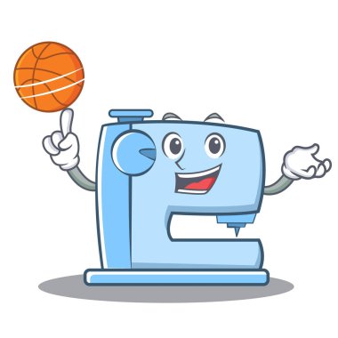 Basketbol dikiş makinesi ifade karakteri oynamak