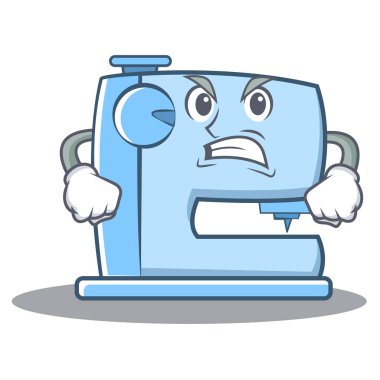 Kızgın dikiş makinesi ifade karakter