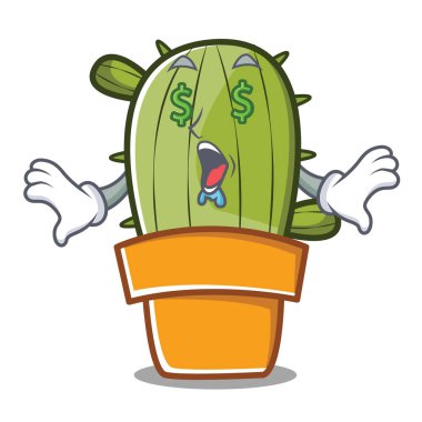 Para göz şirin kaktüs karakter karikatür