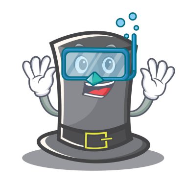 Dalış Şükran şapka karakter karikatür