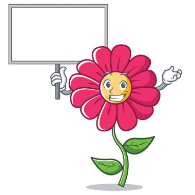 Pano Pembe çiçek karakter karikatür getirmek