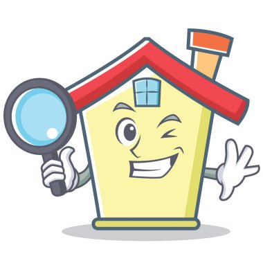 Dedektif house karakter karikatür tarzı
