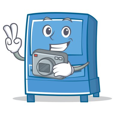 Fotoğraf posta kutusu karakter karikatür tarzı