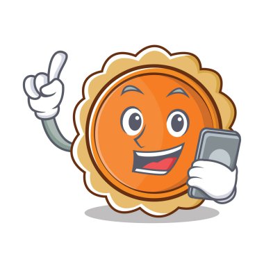 Telefon kabak pasta karakter karikatür ile
