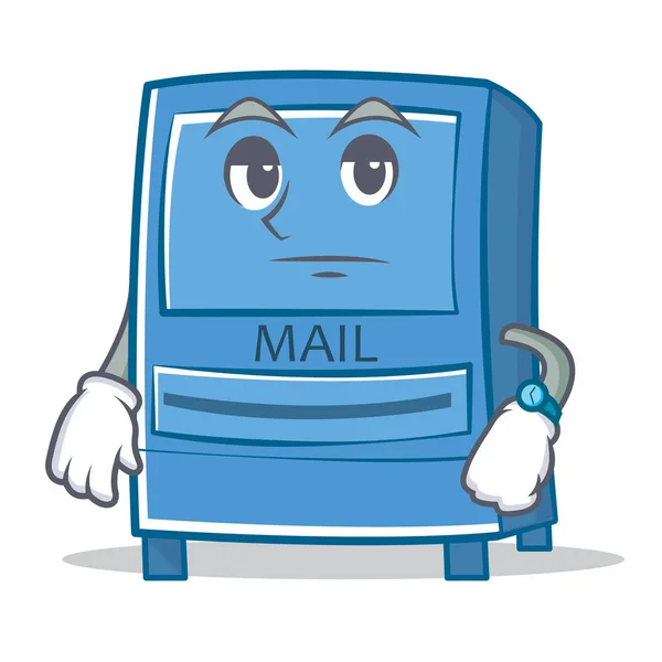 Waiting mailbox character cartoon style — Stock Vector