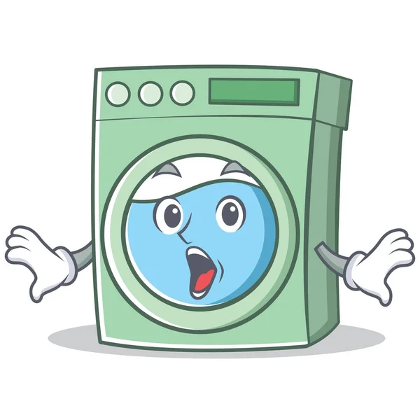 แปลกใจเครื่องซักผ้า การ์ตูนตัวละคร — ภาพเวกเตอร์สต็อก