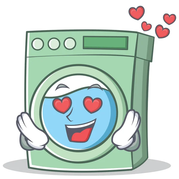 In liefde wasmachine karakter cartoon — Stockvector