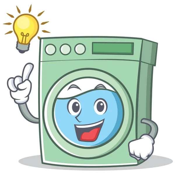 Ter uma ideia de desenho animado personagem máquina de lavar roupa —  Vetores de Stock