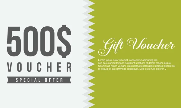 Gift voucher design stijl collectie — Stockvector