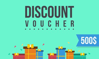 Hediye çeki için düz tasarım