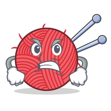 Karakter karikatür tarzı örgü öfkeli