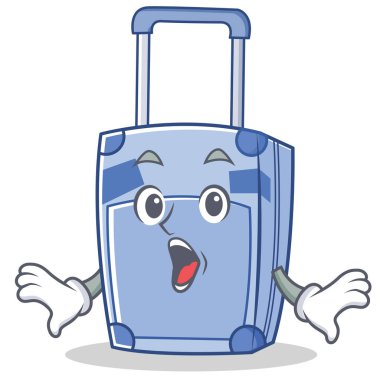 Sürpriz bavul karakter karikatür tarzı