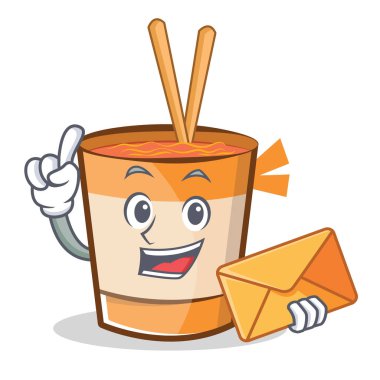 Parmak fincan erişte karakter karikatür