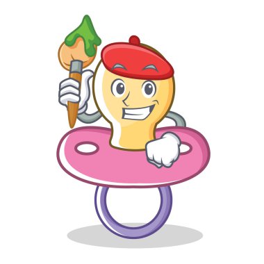 Sanatçı bebek emziği karakter karikatür