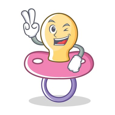 İki parmak bebek emziği karakter karikatür