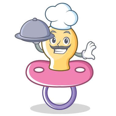 Şef bebek emziği karakter karikatür