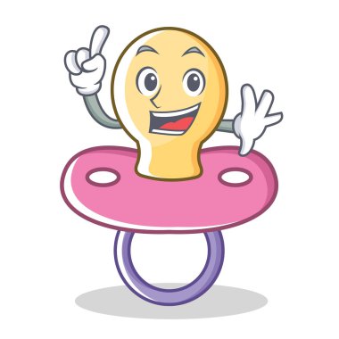 Parmak bebek emziği karakter karikatür