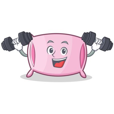 Fitness yastık karakter karikatür tarzı