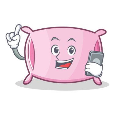 Telefon yastık karakter karikatür tarzı ile