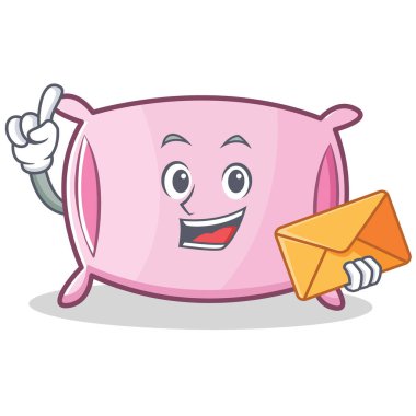 Zarf yastık karakter karikatür tarzı ile