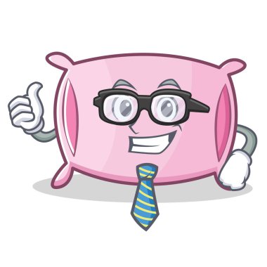 İşadamı yastık karakter karikatür tarzı