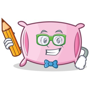 Öğrenci yastık karakter karikatür tarzı