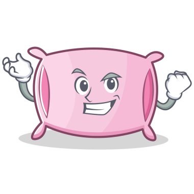 Başarılı yastık karakter karikatür tarzı