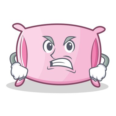 Kızgın yastık karakter karikatür tarzı