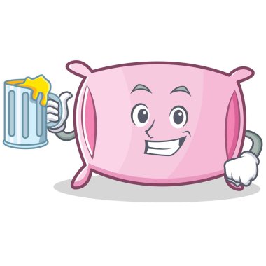 Suyu yastık karakter karikatür tarzı ile