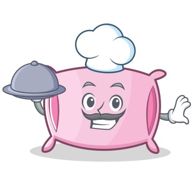 Şef yastık karakter karikatür tarzı