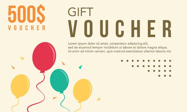 Presente voucher plano de fundo de design — Vetor de Stock