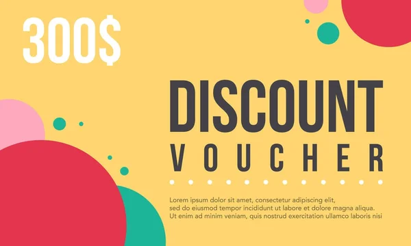 Projeto do voucher do presente do estoque da coleção — Vetor de Stock