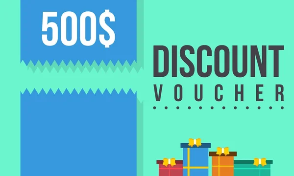 Projeto plano para voucher de presente — Vetor de Stock