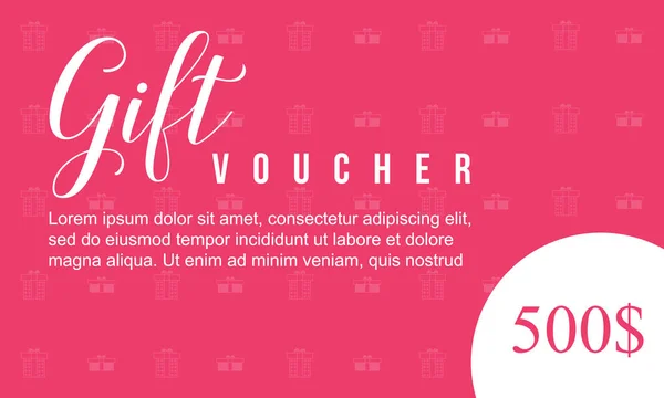 Collectie voorraad gift voucher stijl — Stockvector