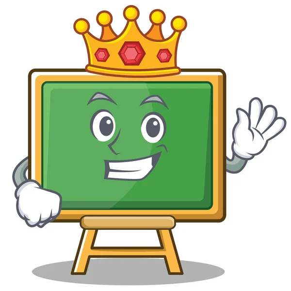 Kral tebeşir tahtası karakter karikatür — Stok Vektör