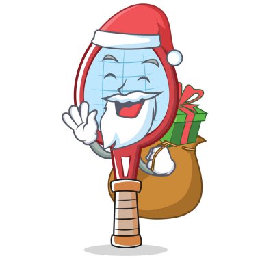 Noel Baba tenis raketi karakter karikatür