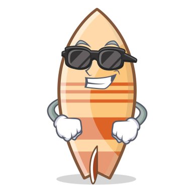 Süper cool sörf tahtası karakter karikatür tarzı