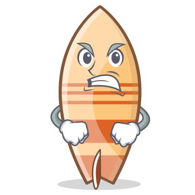 Kızgın sörf tahtası karakter karikatür tarzı