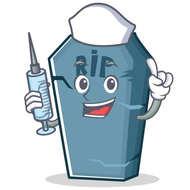 Hemşire kaldırma işareti karakter karikatür nesne