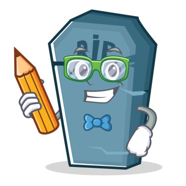 Öğrenci kaldırma işareti karakter karikatür nesne