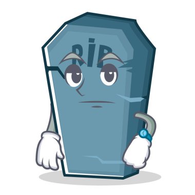 Bekleyen kaldırma işareti karakter karikatür nesne