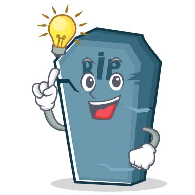 Bir fikir kaldırma işareti karakter karikatür nesne var