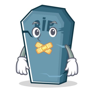 Sessiz mezar taşı karakter karikatür nesne